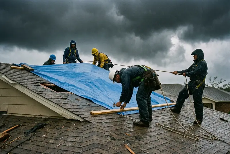 24/7 emergency roofing services in Terre Haute, IN — storm damage repair and emergency tarping