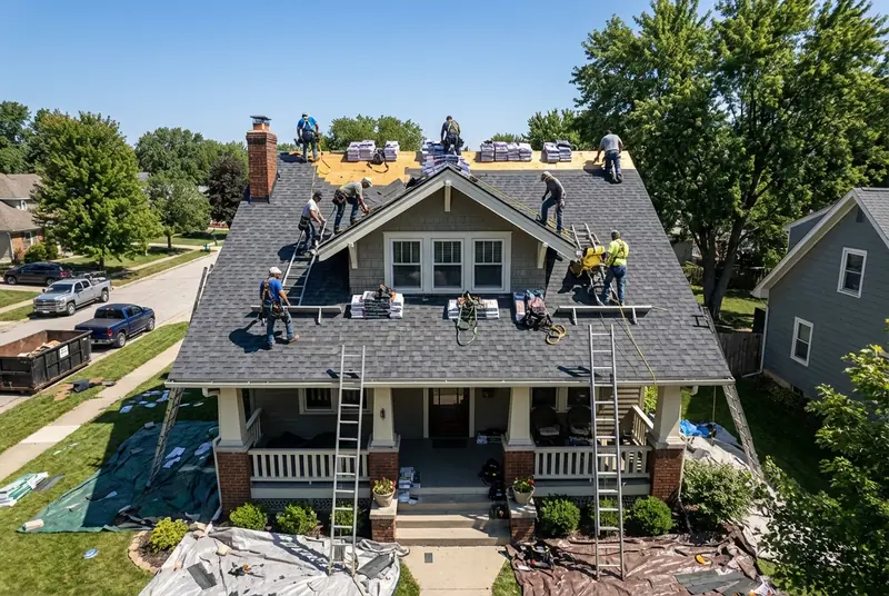Full roof replacement services in Terre Haute, IN — asphalt shingles and metal roofing